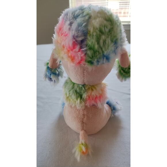 Ty Beanie Boos - RAINBOW the Tie Dyed Poodle Dog (6 Inch) NEW MINT with MINT TAG - Picture 3 of 9